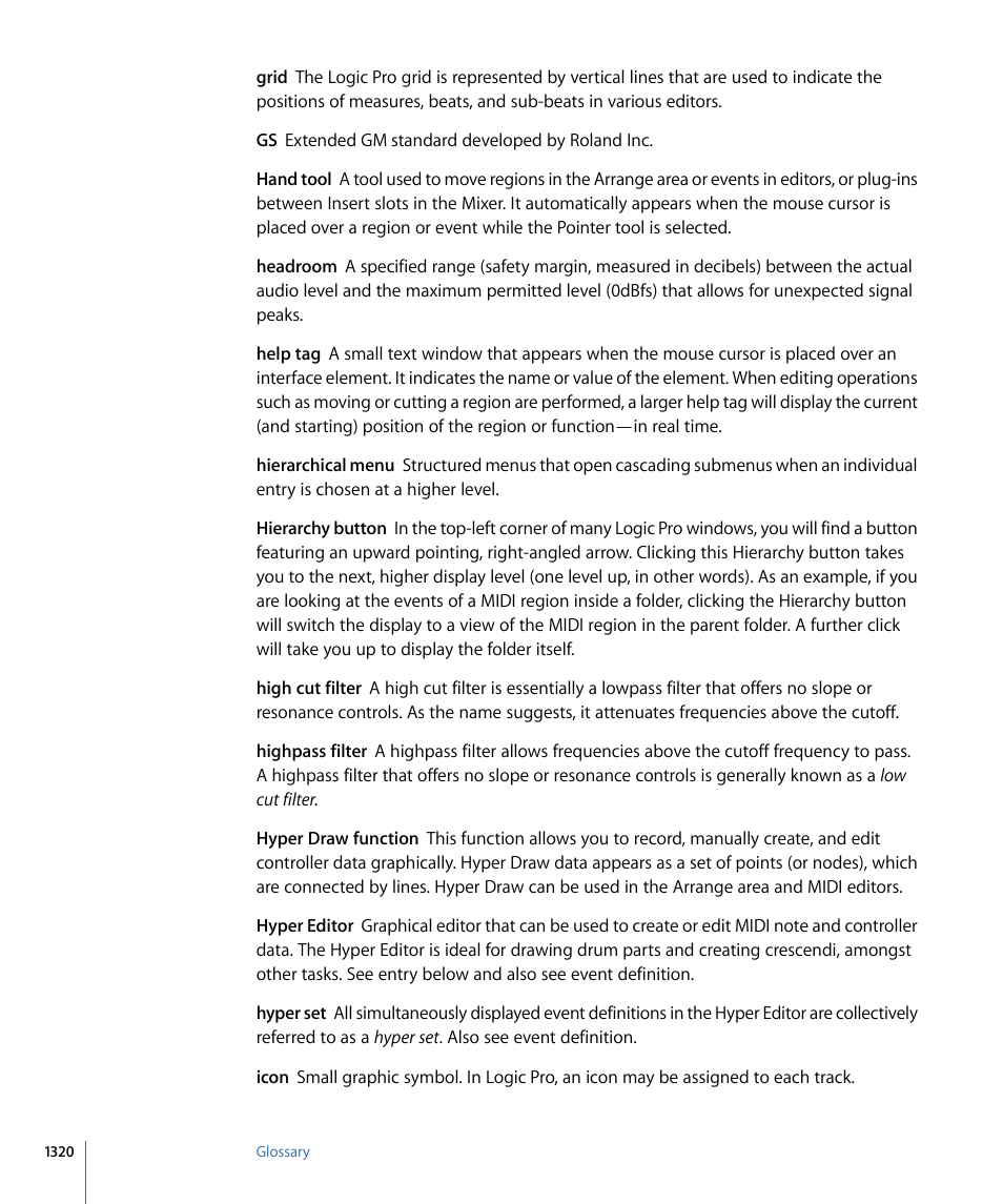 Apple Logic Pro 9 User Manual | Page 1320 / 1340