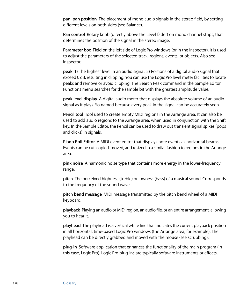 Apple Logic Pro 9 User Manual | Page 1328 / 1340