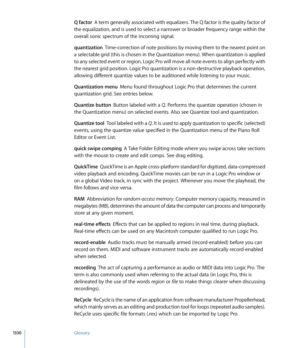 Apple Logic Pro 9 User Manual | Page 1330 / 1340