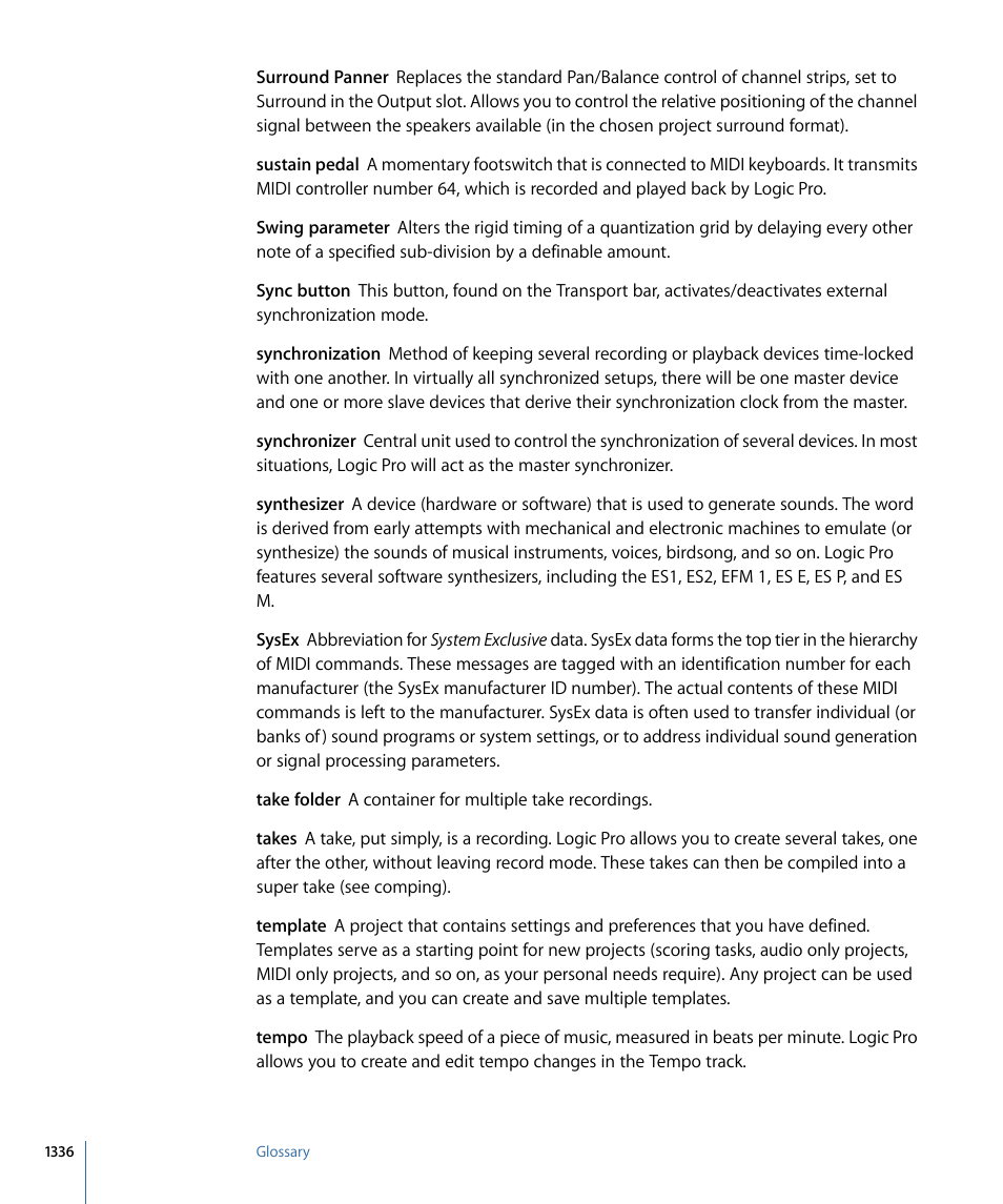 Apple Logic Pro 9 User Manual | Page 1336 / 1340