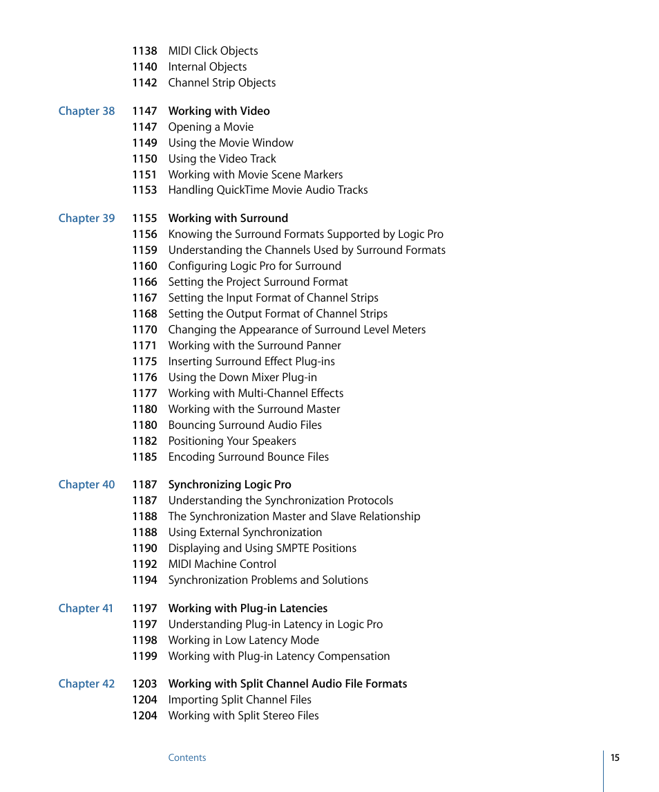Apple Logic Pro 9 User Manual | Page 15 / 1340