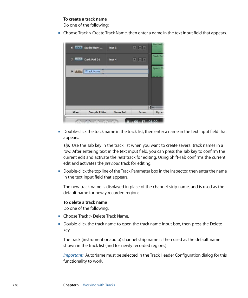 Apple Logic Pro 9 User Manual | Page 238 / 1340