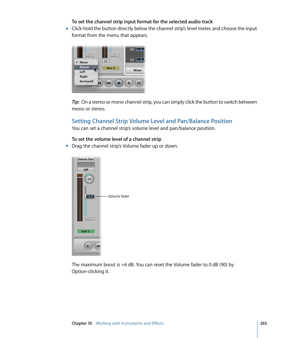 Apple Logic Pro 9 User Manual | Page 265 / 1340