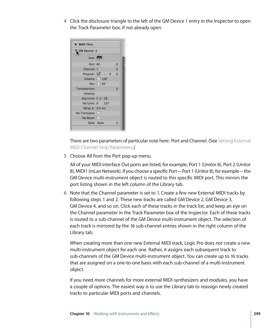 Apple Logic Pro 9 User Manual | Page 299 / 1340