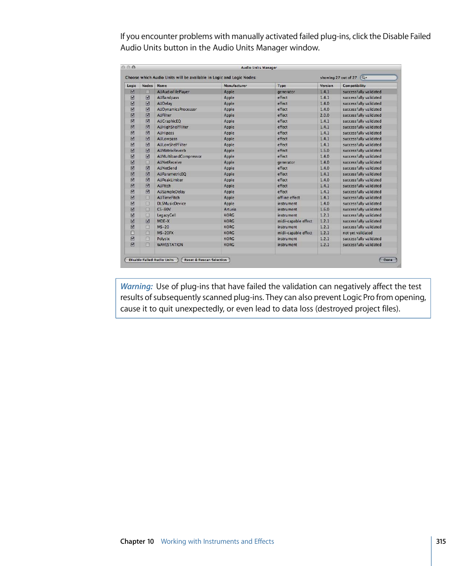 Apple Logic Pro 9 User Manual | Page 315 / 1340