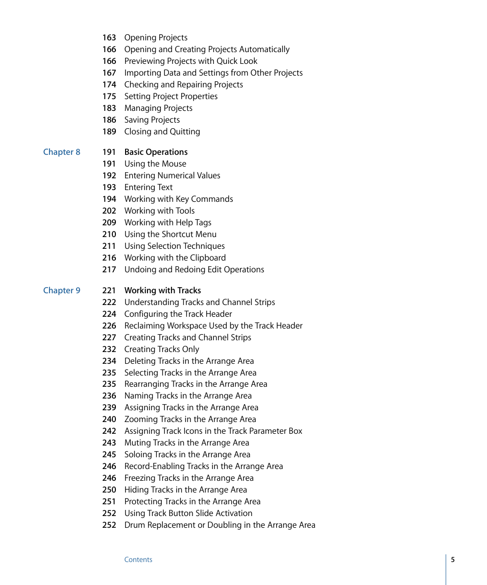 Apple Logic Pro 9 User Manual | Page 5 / 1340