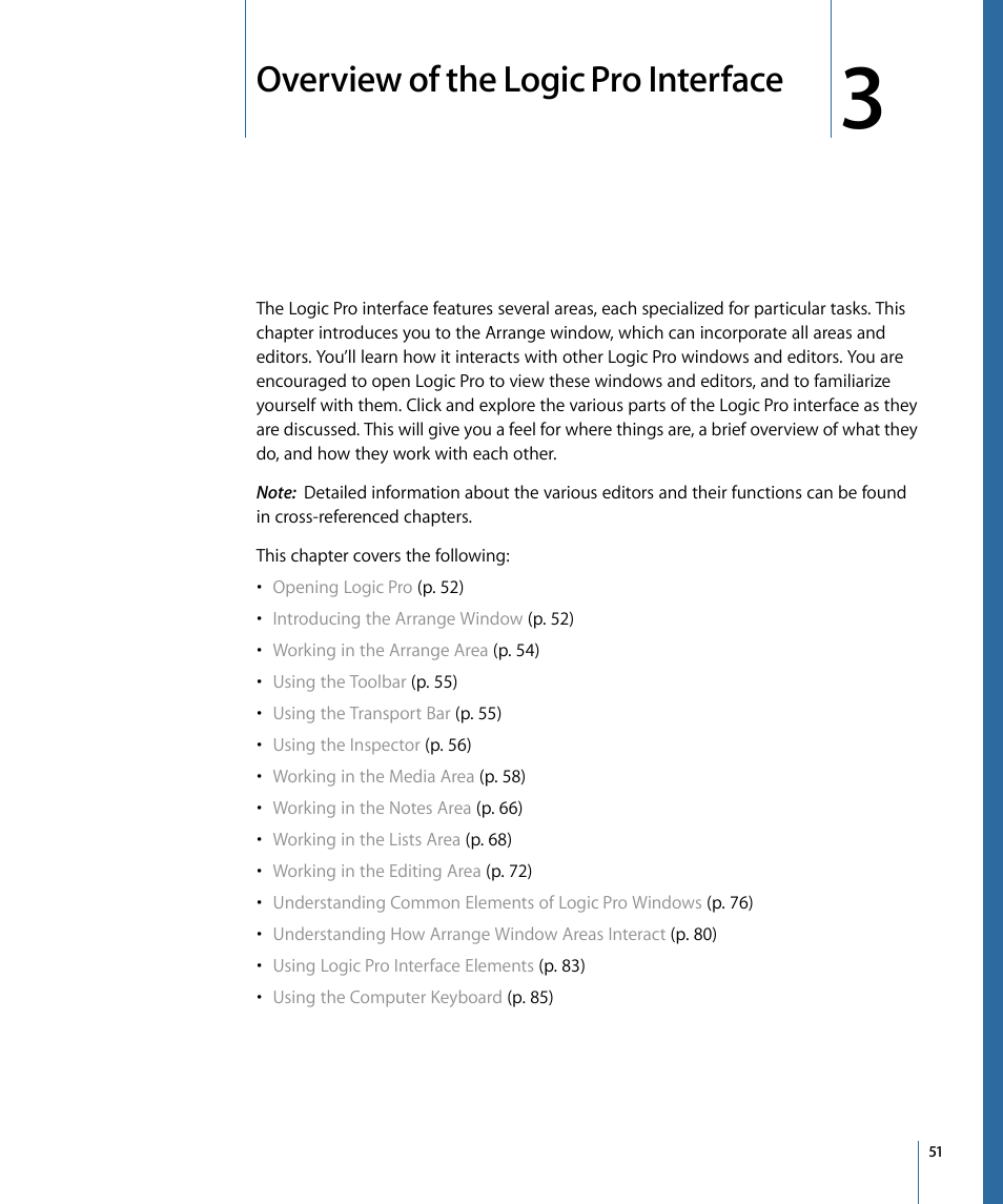 Overview of the logic pro interface | Apple Logic Pro 9 User Manual | Page 51 / 1340