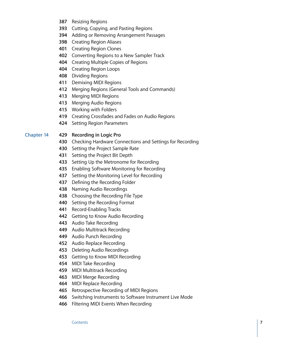 Apple Logic Pro 9 User Manual | Page 7 / 1340