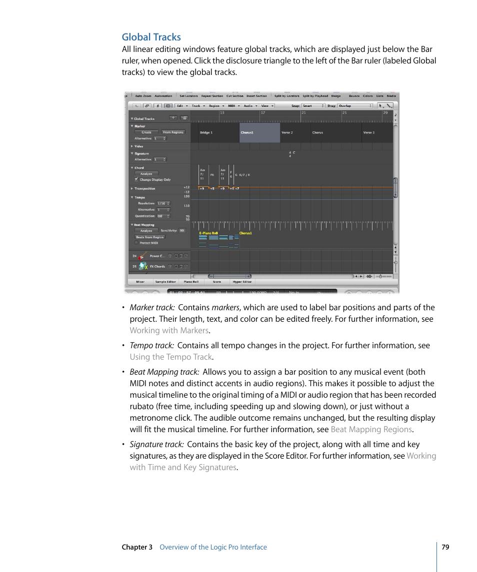 Global tracks | Apple Logic Pro 9 User Manual | Page 79 / 1340