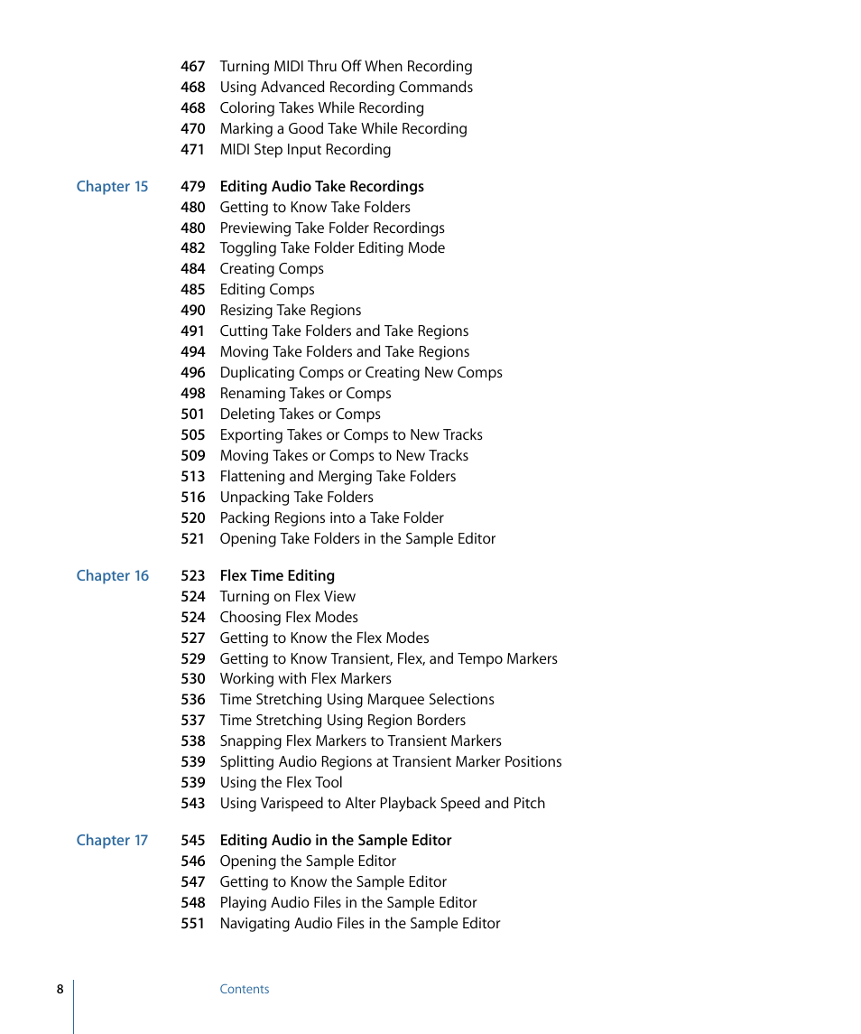 Apple Logic Pro 9 User Manual | Page 8 / 1340