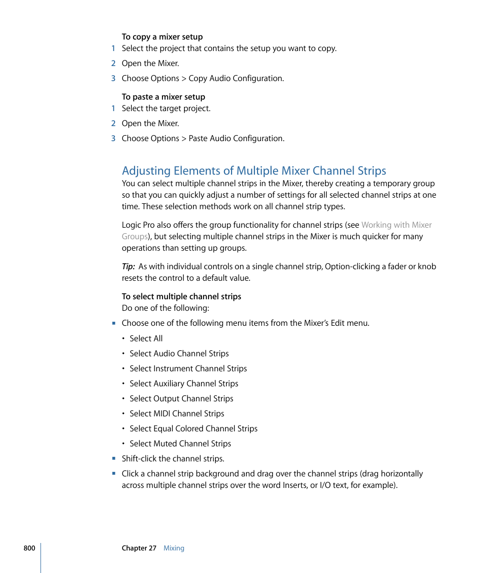 Apple Logic Pro 9 User Manual | Page 800 / 1340