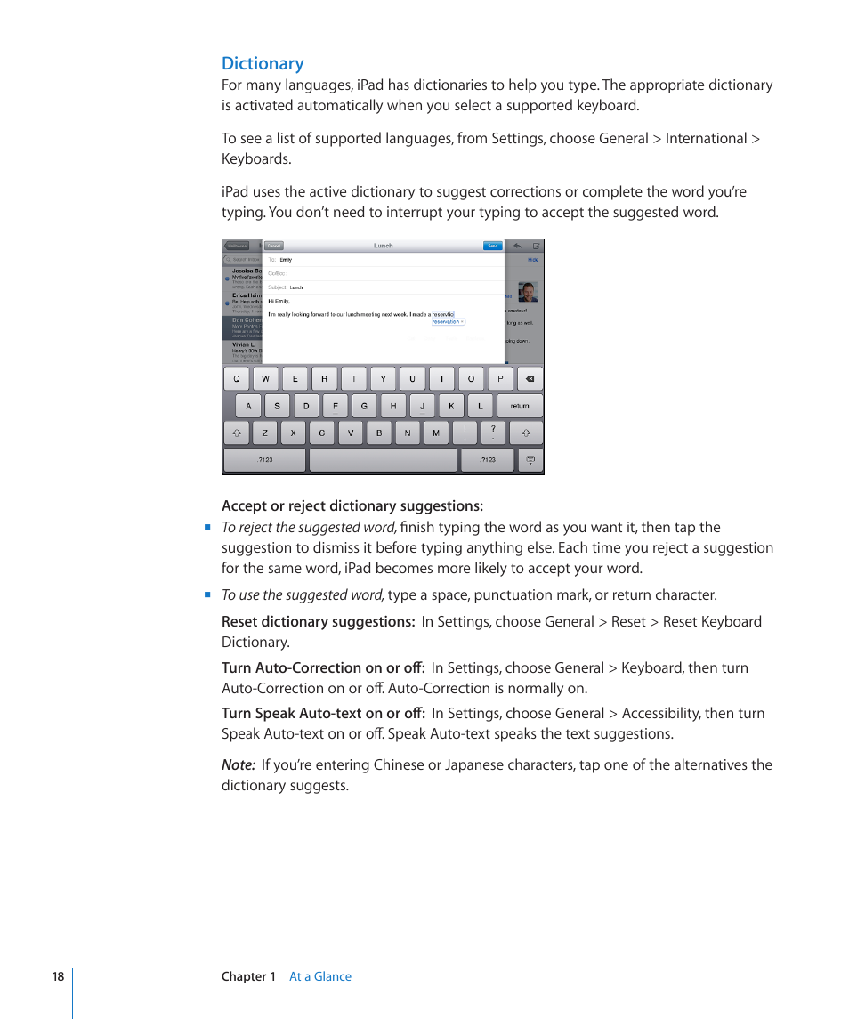 Dictionary | Apple iPad iOS 3.2 User Manual | Page 18 / 154