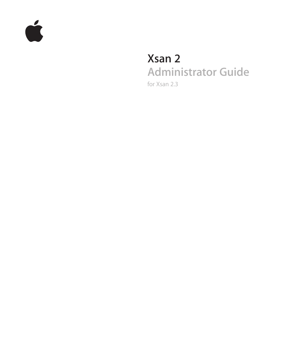 Apple Xsan 2 User Manual | 165 pages
