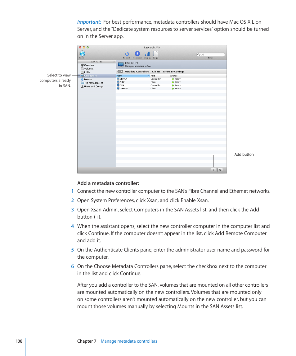 Apple Xsan 2 User Manual | Page 108 / 165