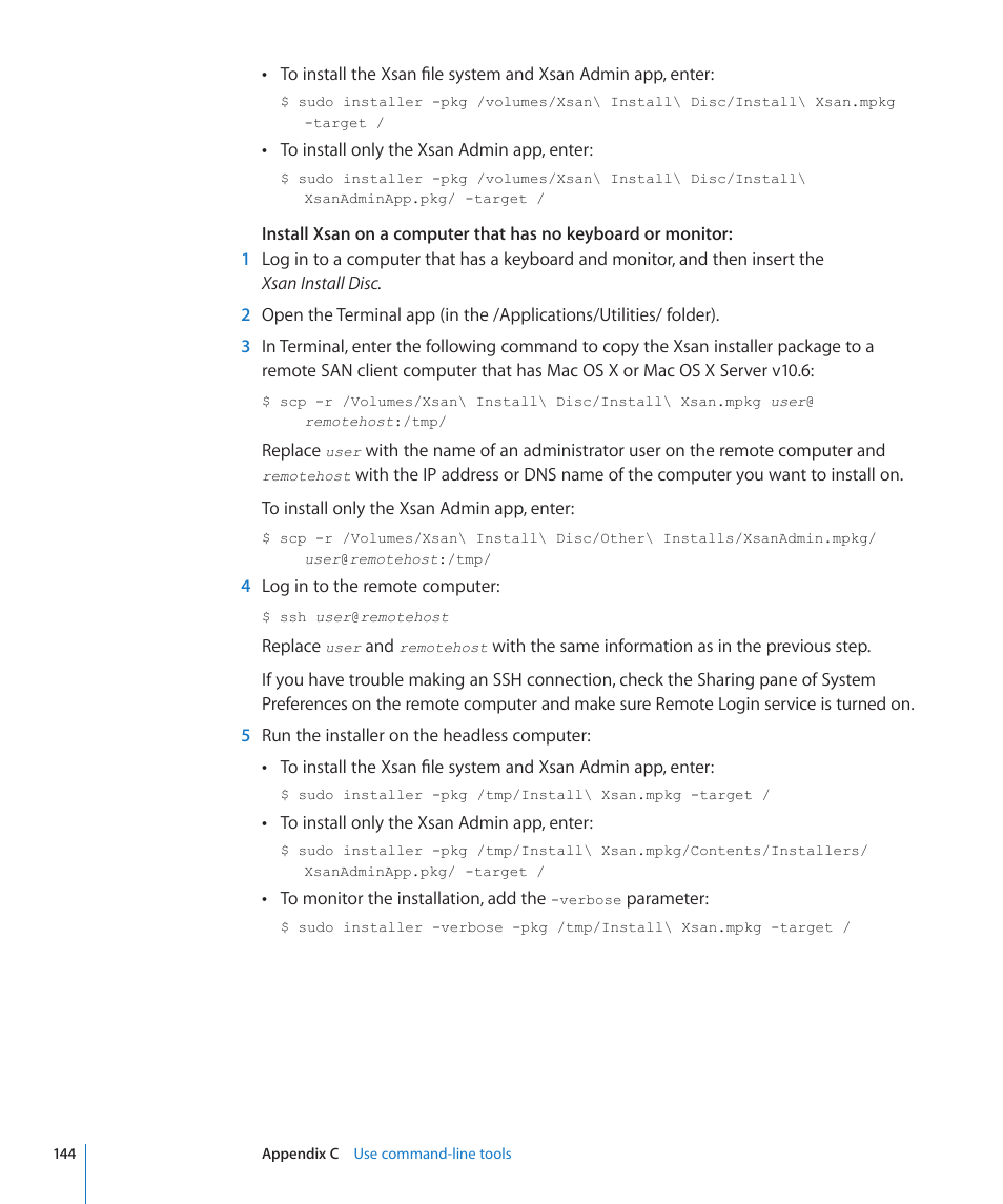 Apple Xsan 2 User Manual | Page 144 / 165