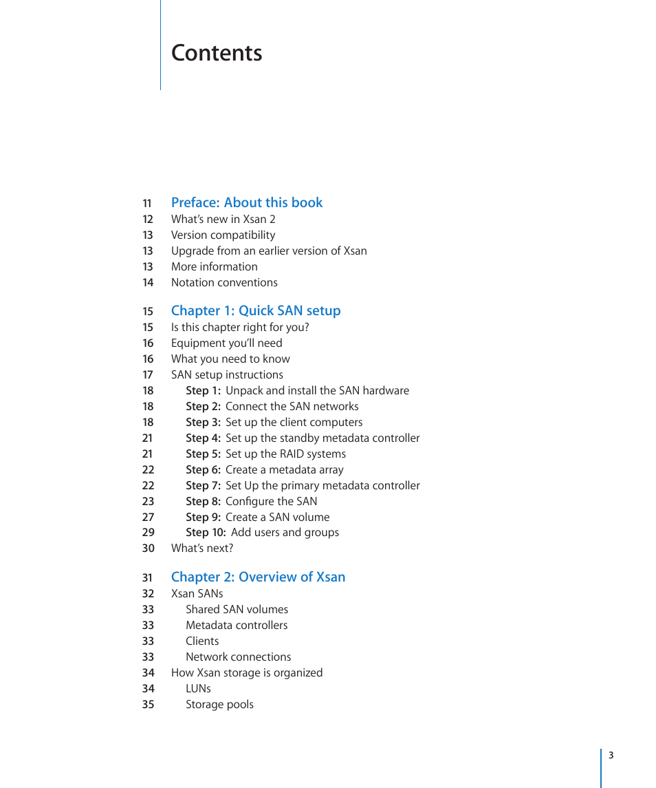 Apple Xsan 2 User Manual | Page 3 / 165