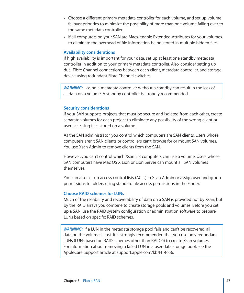 Apple Xsan 2 User Manual | Page 47 / 165