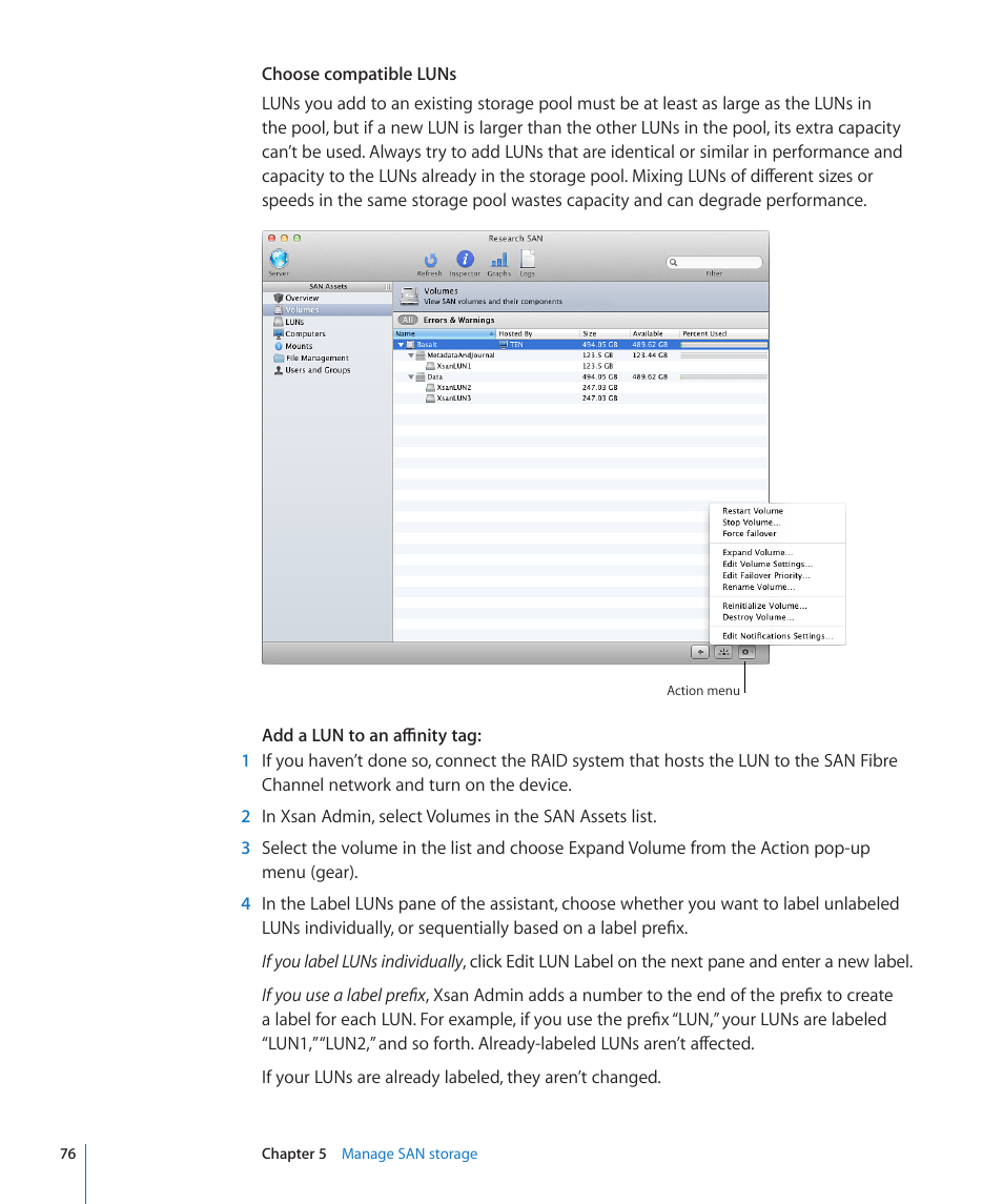Apple Xsan 2 User Manual | Page 76 / 165