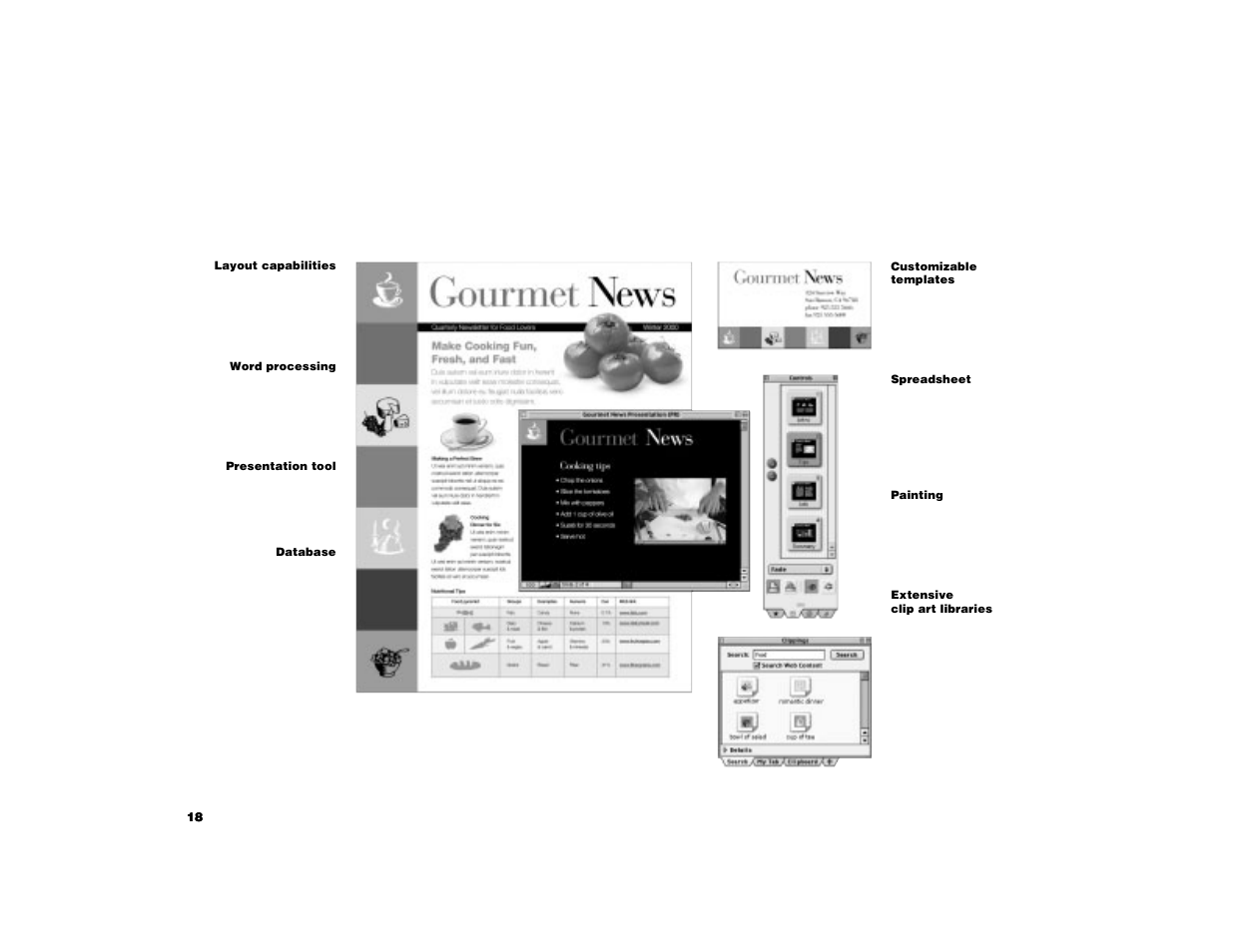 What can i do with appleworks | Apple iBook (Original) User Manual | Page 18 / 32