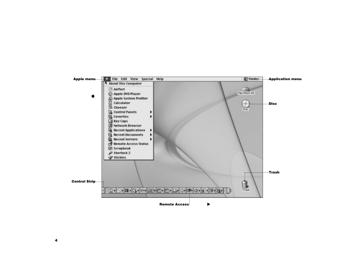 What are the basics, The macintosh desktop is your starting place | Apple iBook (Original) User Manual | Page 4 / 32