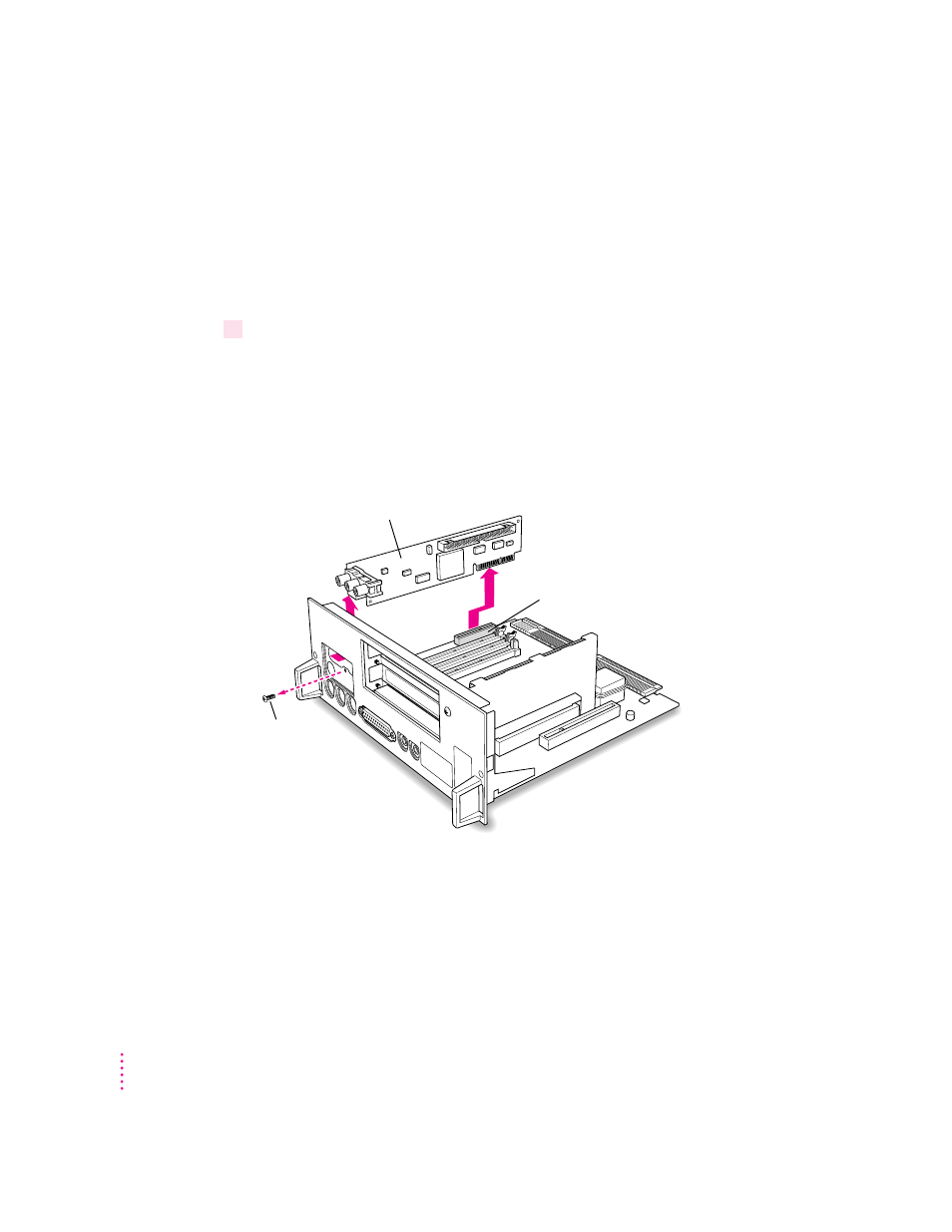 Installing a pci card | Apple Macintosh Performa 6400 Series User Manual | Page 134 / 209