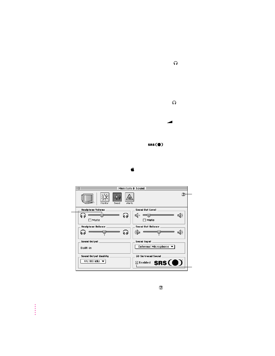 Connecting headphones | Apple Macintosh Performa 6400 Series User Manual | Page 52 / 209