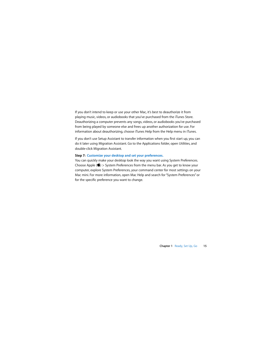 Apple Mac mini (Intel-based; Mid 2007) User Manual | Page 15 / 72
