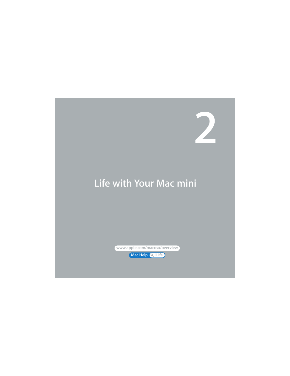 Chapter 2: life with your mac mini | Apple Mac mini (Intel-based; Mid 2007) User Manual | Page 17 / 72