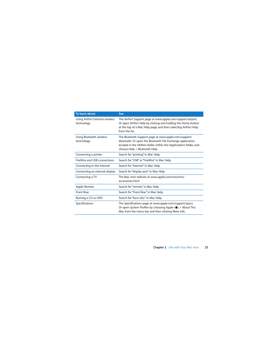 Apple Mac mini (Intel-based; Mid 2007) User Manual | Page 25 / 72