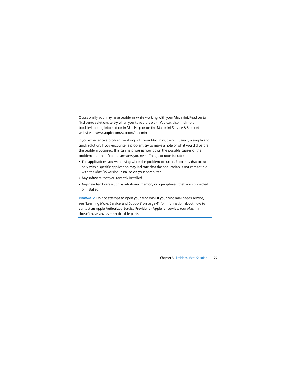Apple Mac mini (Intel-based; Mid 2007) User Manual | Page 29 / 72