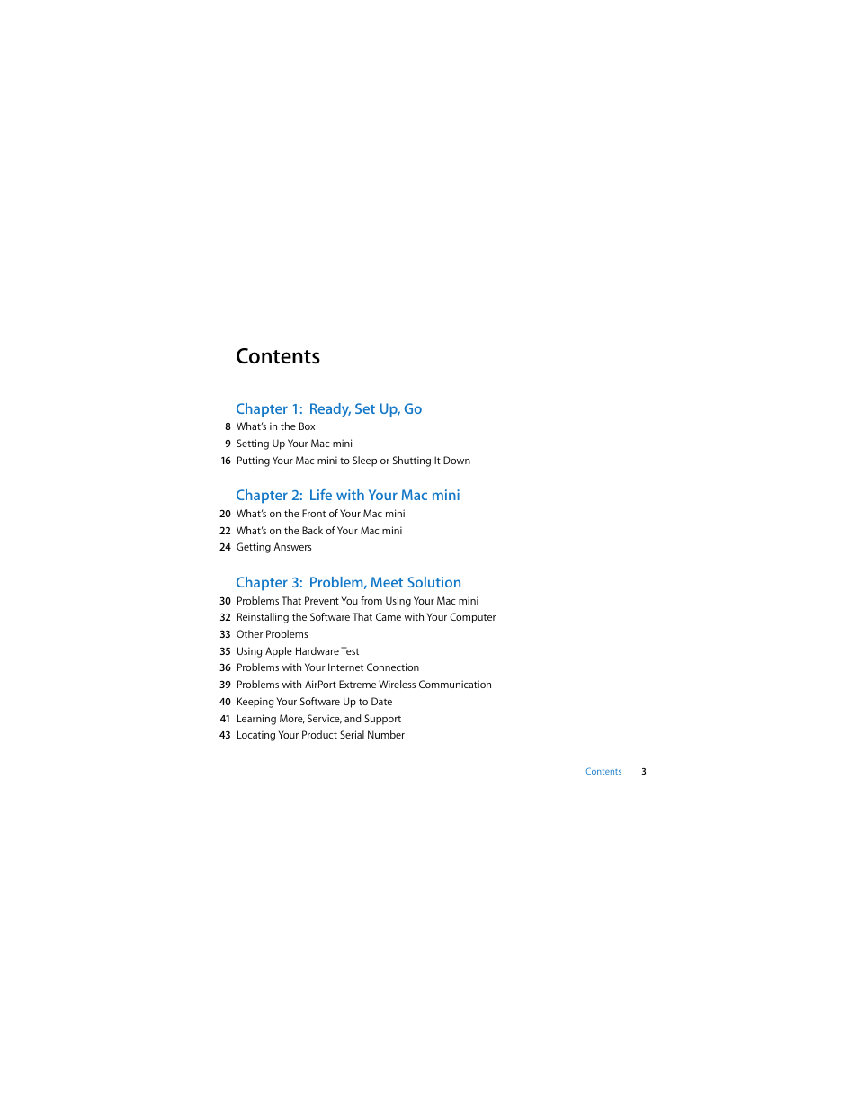 Apple Mac mini (Intel-based; Mid 2007) User Manual | Page 3 / 72