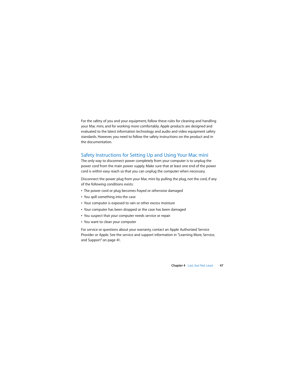 Apple Mac mini (Intel-based; Mid 2007) User Manual | Page 47 / 72