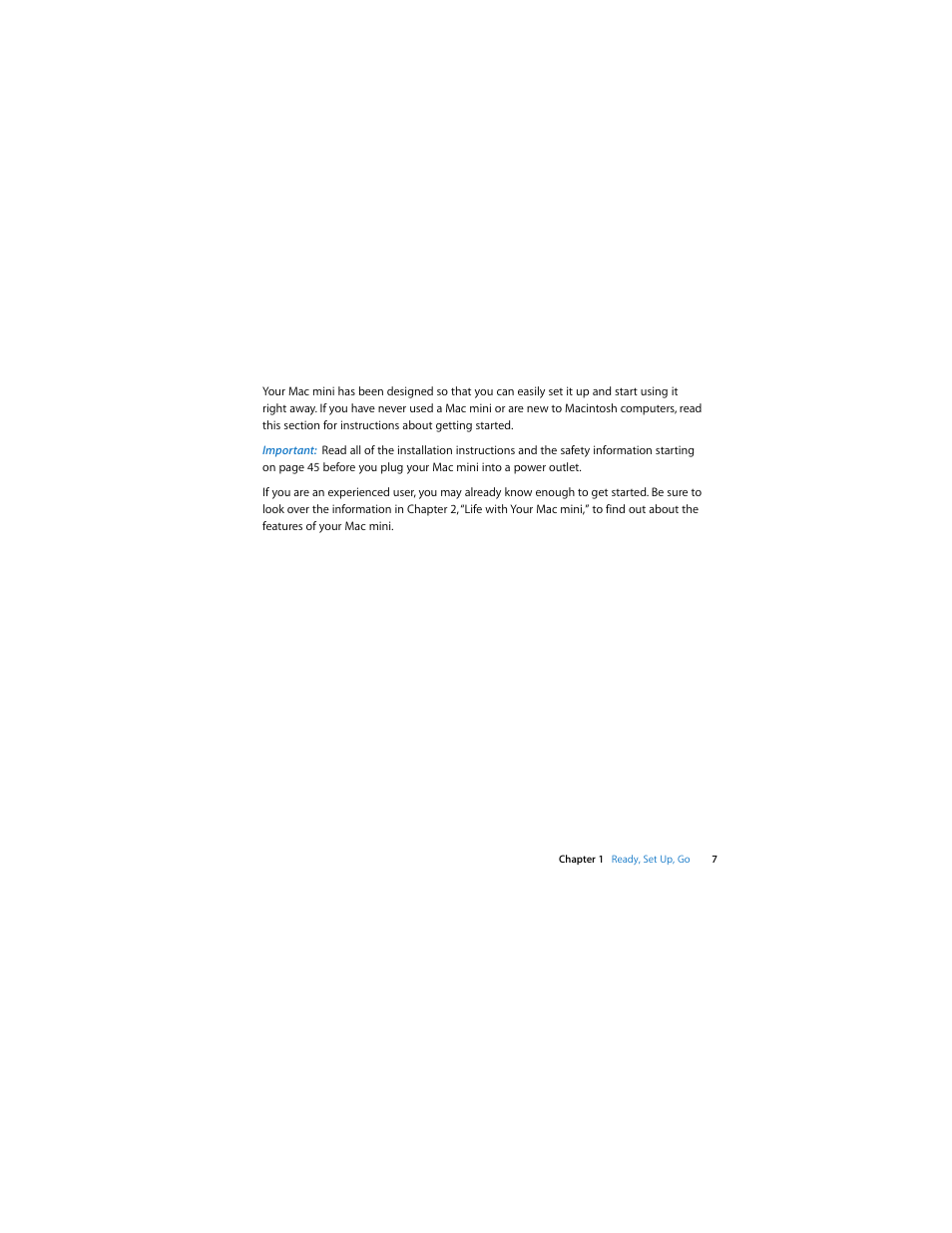 Apple Mac mini (Intel-based; Mid 2007) User Manual | Page 7 / 72