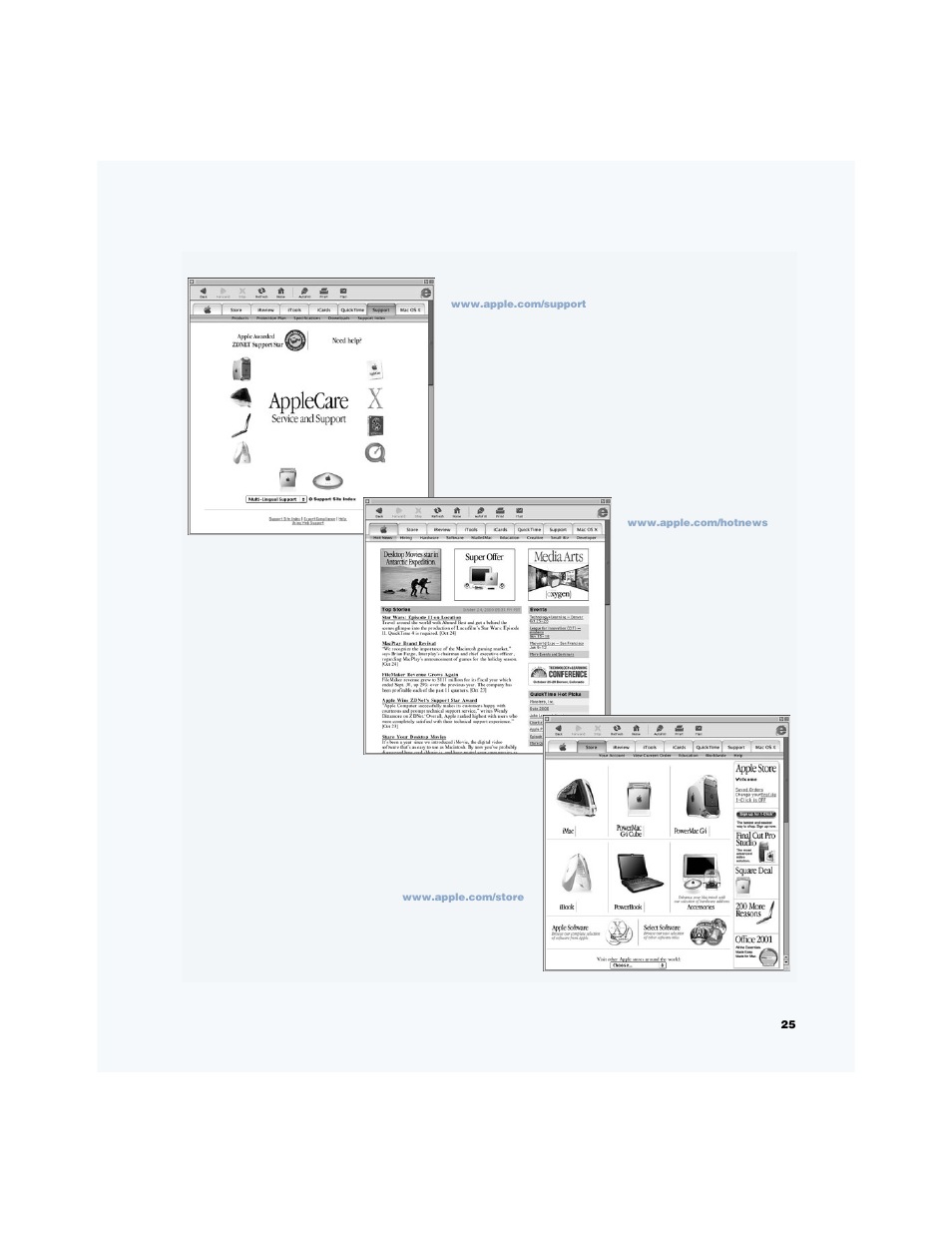 Apple support, Apple hot news, The apple store | Apple Power Mac G4 (Digital Audio) User Manual | Page 25 / 88