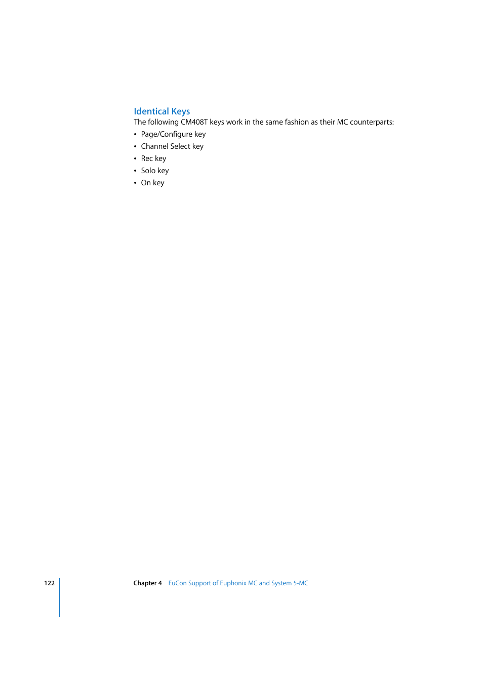 Identical keys | Apple Logic Pro 7.2 User Manual | Page 122 / 255