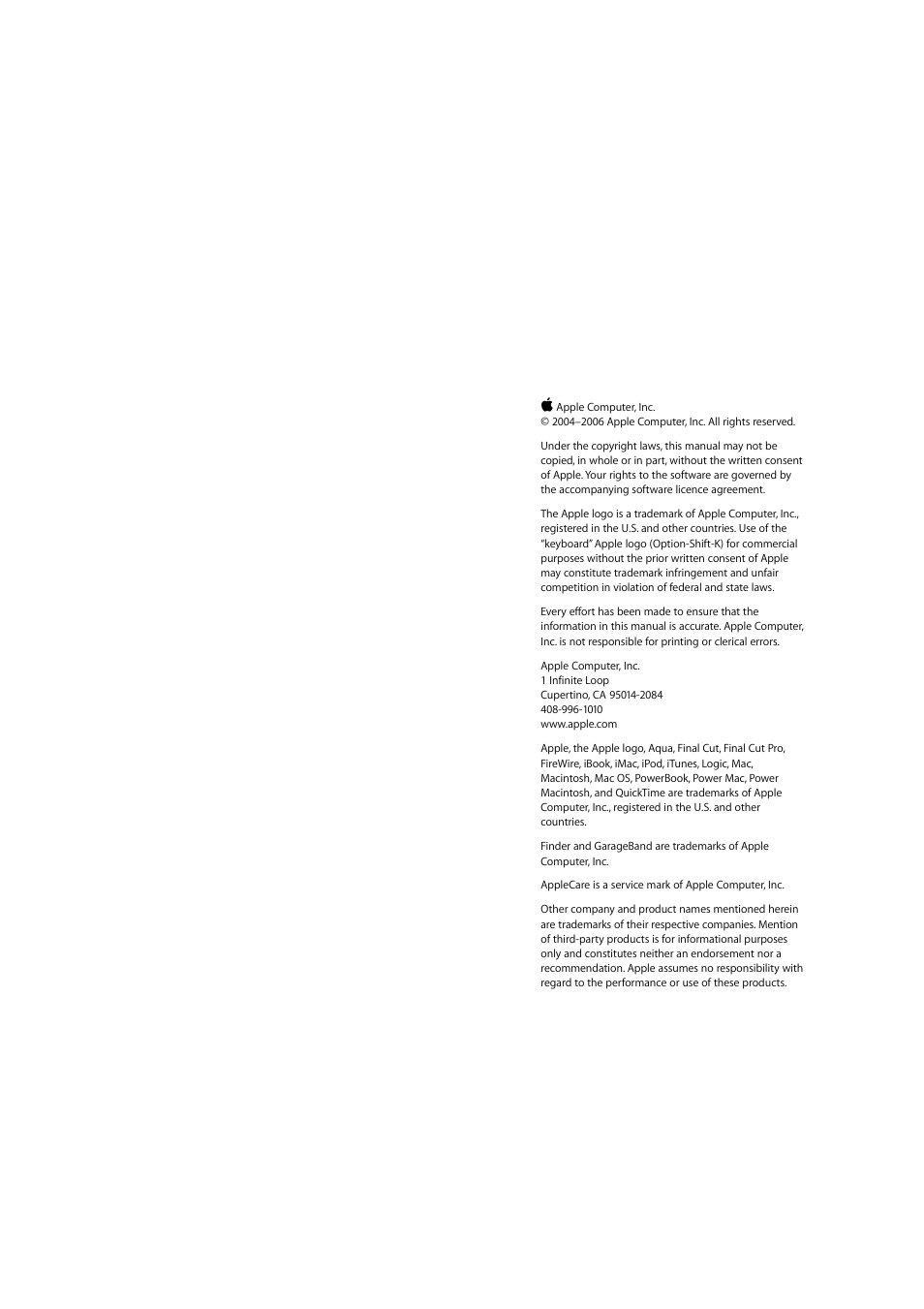 Apple Logic Pro 7.2 User Manual | Page 2 / 255