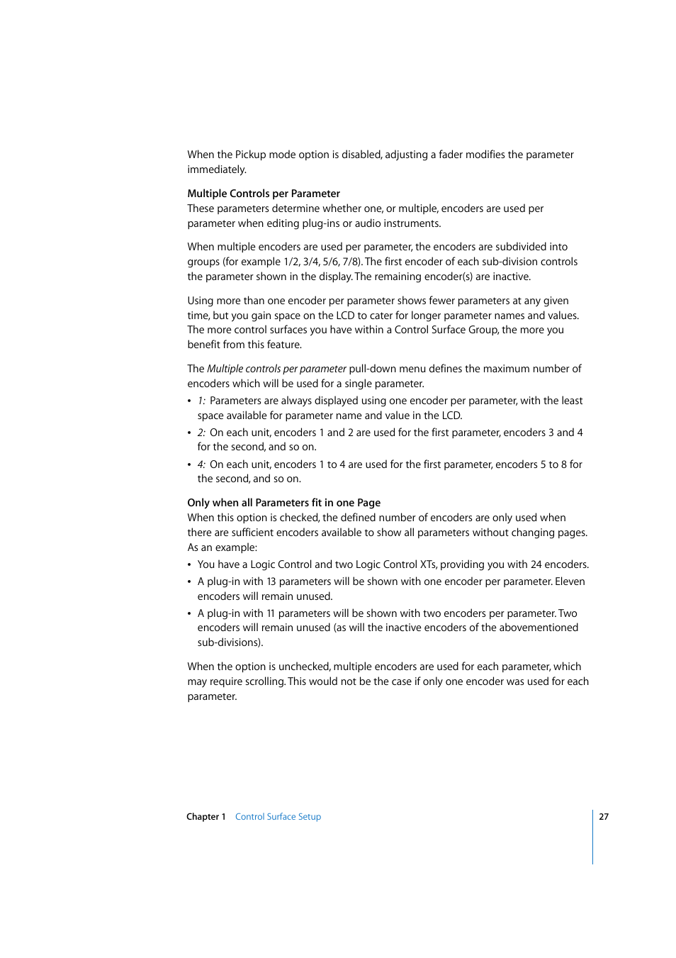 Apple Logic Pro 7.2 User Manual | Page 27 / 255