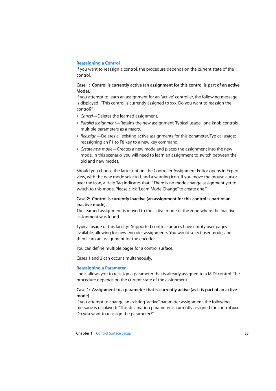 Apple Logic Pro 7.2 User Manual | Page 33 / 255