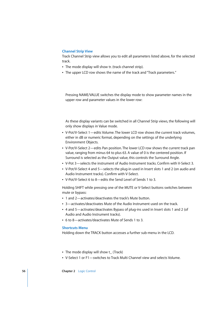 Apple Logic Pro 7.2 User Manual | Page 56 / 255