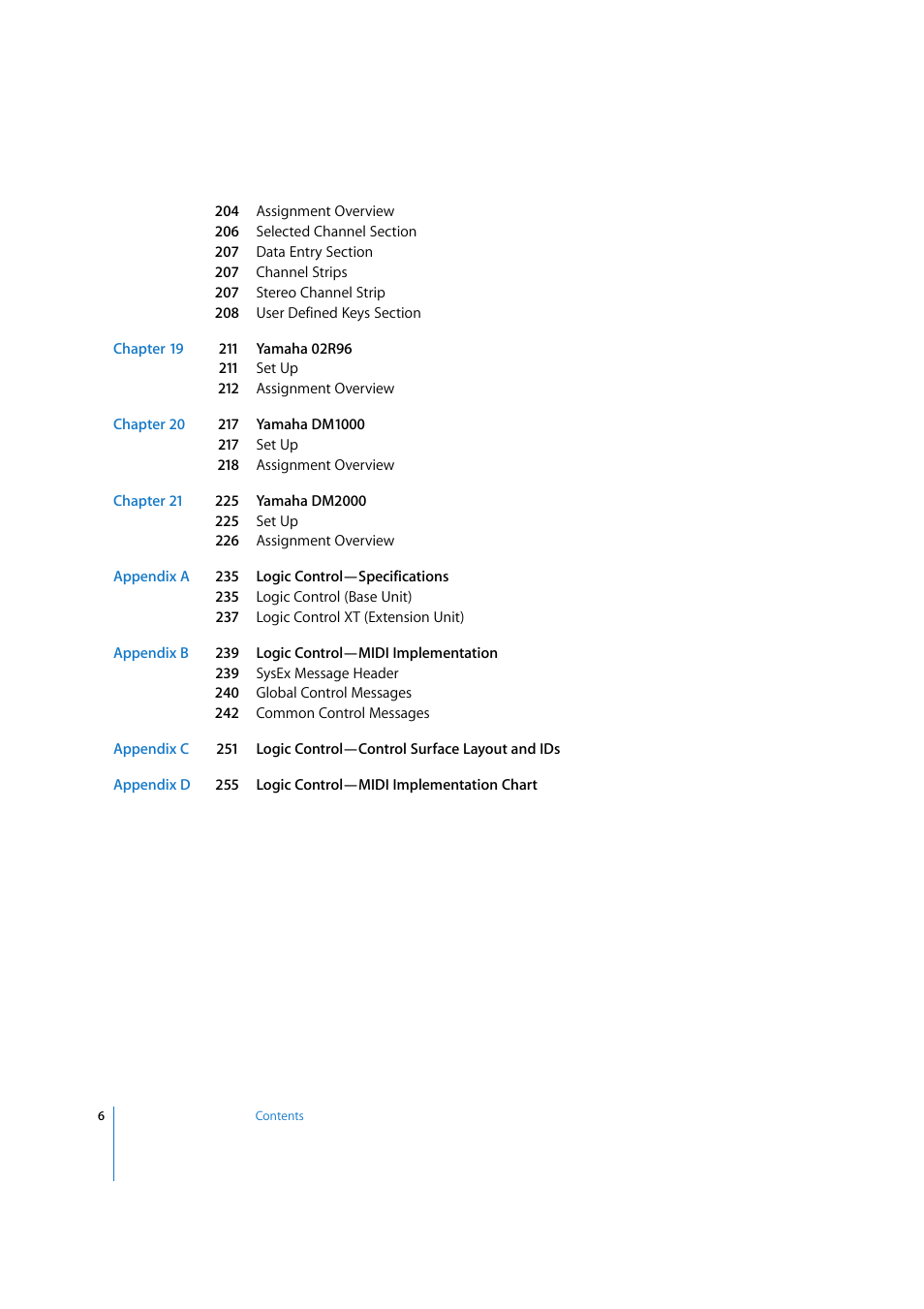 Apple Logic Pro 7.2 User Manual | Page 6 / 255