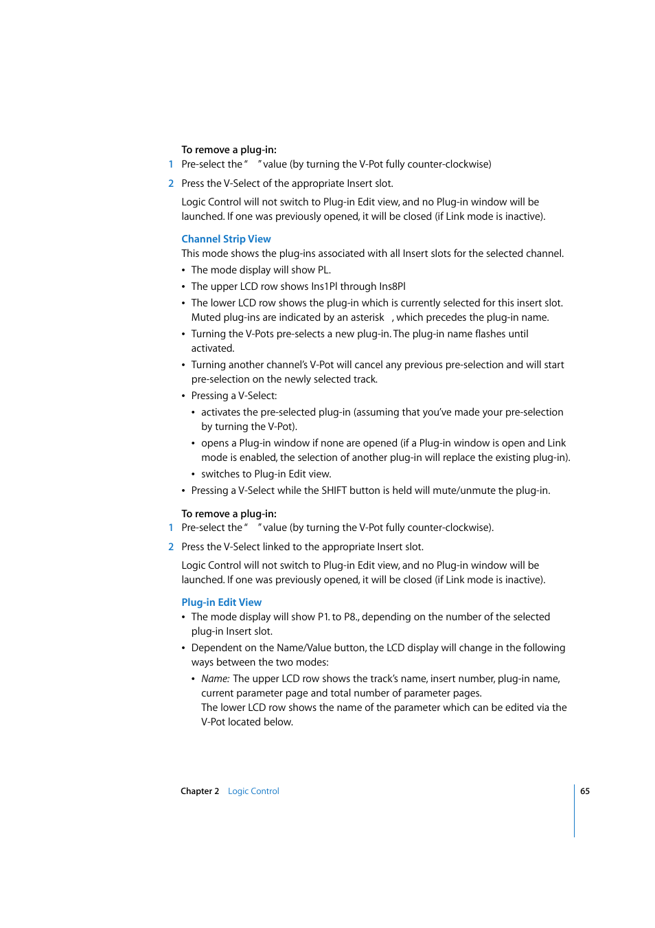 Apple Logic Pro 7.2 User Manual | Page 65 / 255