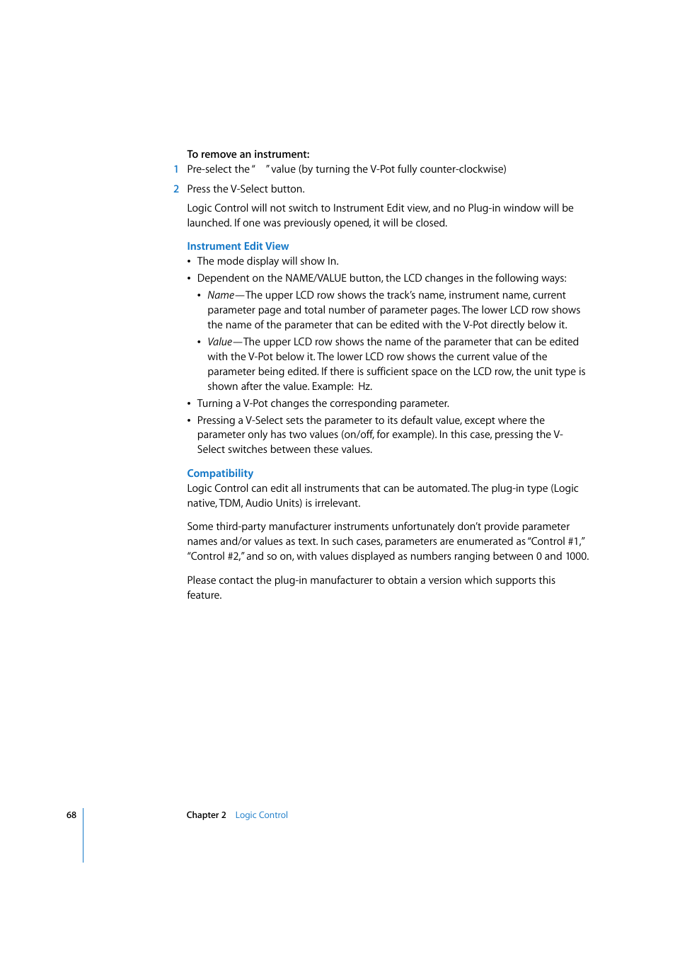 Apple Logic Pro 7.2 User Manual | Page 68 / 255