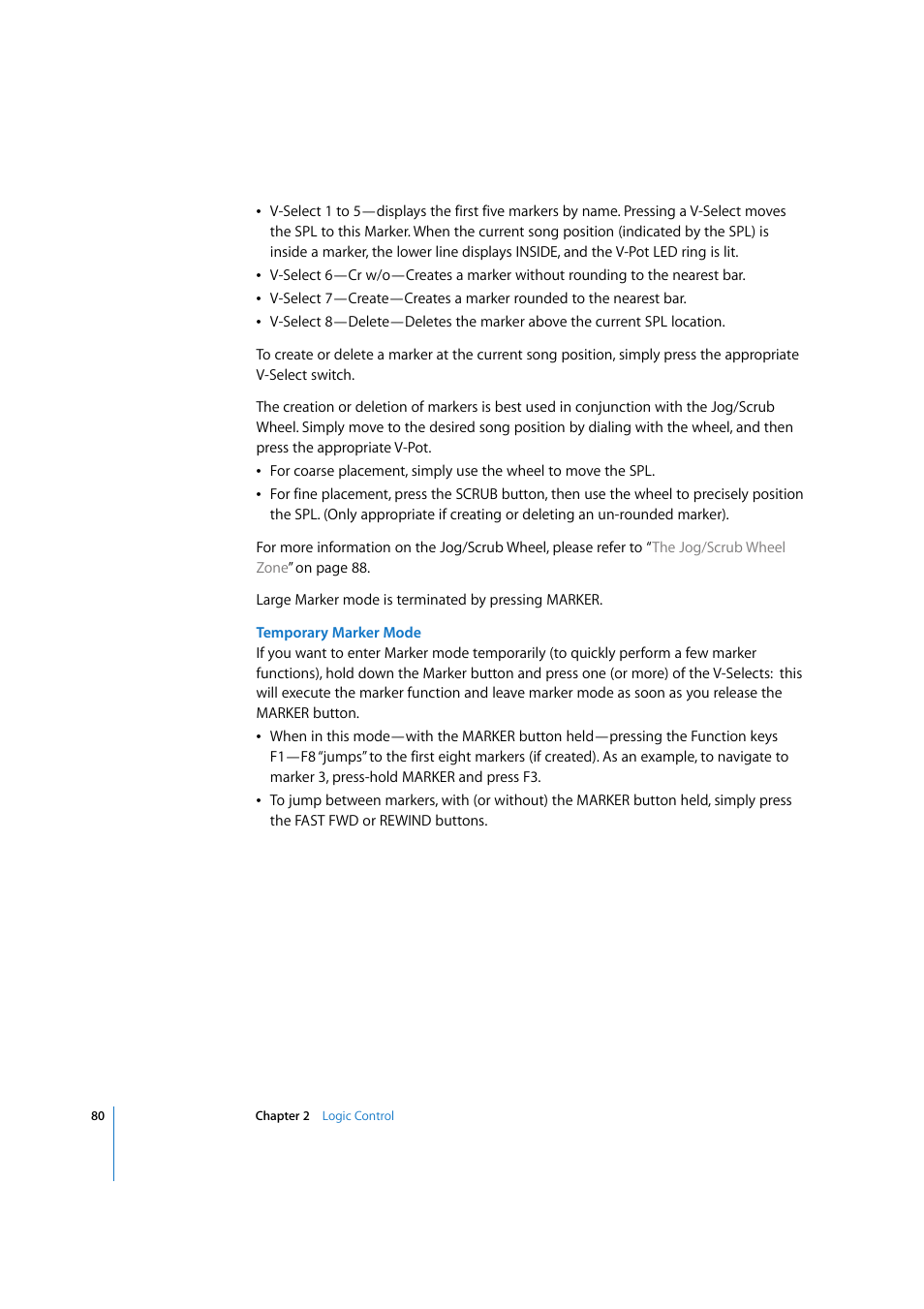Apple Logic Pro 7.2 User Manual | Page 80 / 255