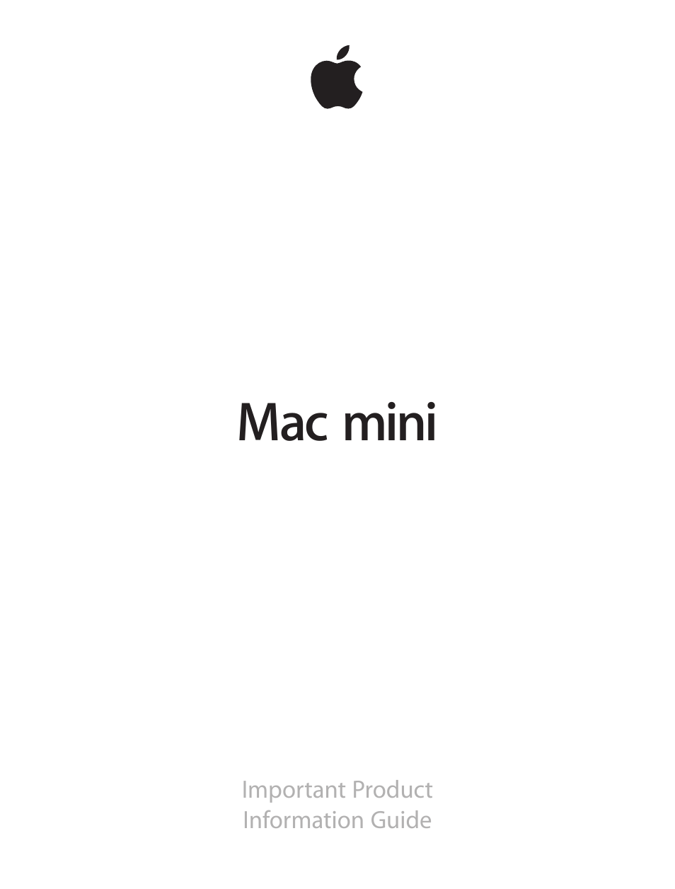 Apple Mac mini (Late 2012) User Manual | 16 pages