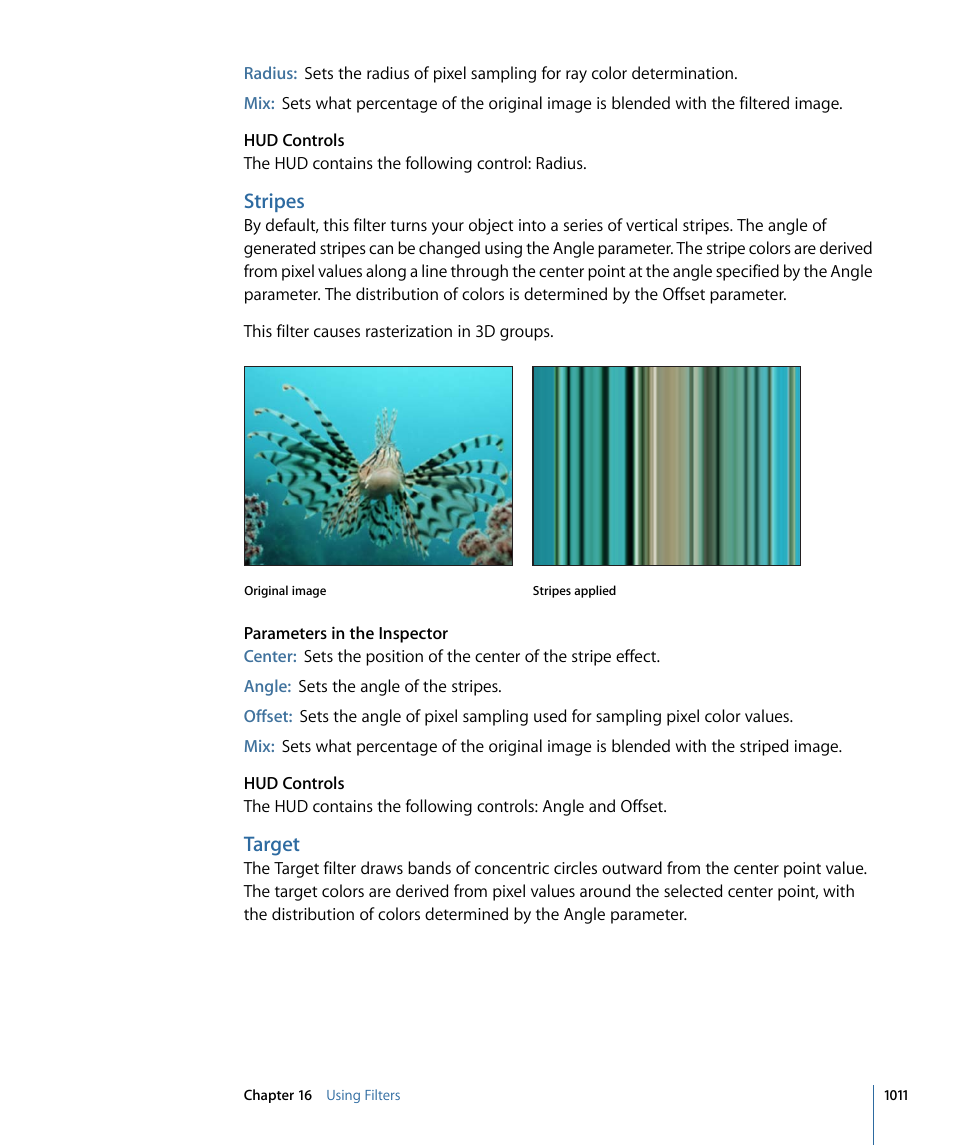 Stripes, Target | Apple Motion 4 User Manual | Page 1011 / 1498