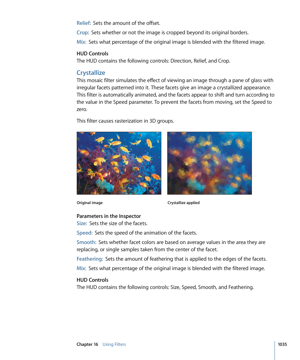 Crystallize | Apple Motion 4 User Manual | Page 1035 / 1498