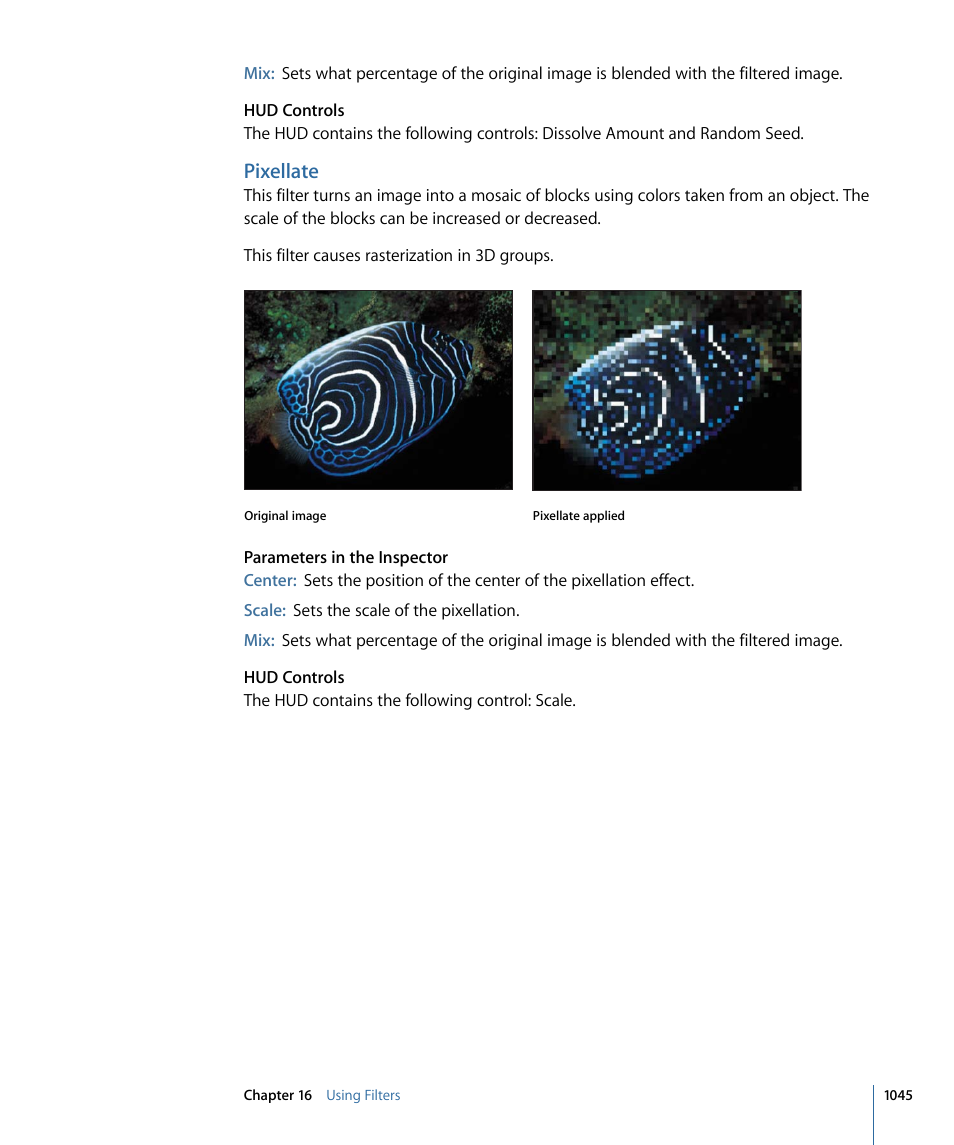 Pixellate | Apple Motion 4 User Manual | Page 1045 / 1498