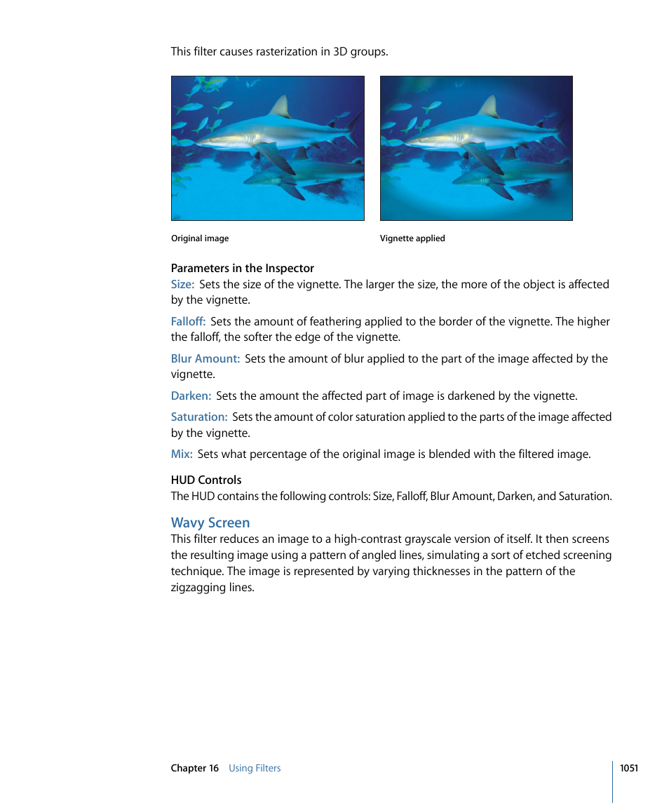 Wavy screen | Apple Motion 4 User Manual | Page 1051 / 1498
