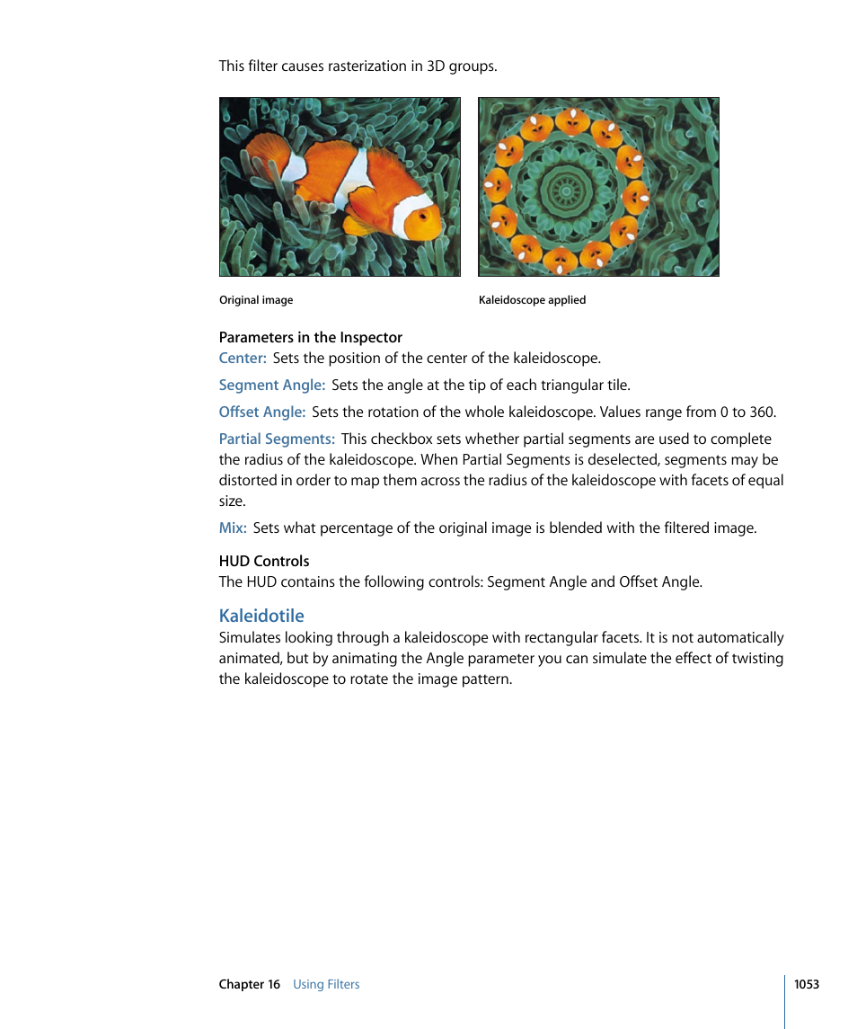 Kaleidotile | Apple Motion 4 User Manual | Page 1053 / 1498