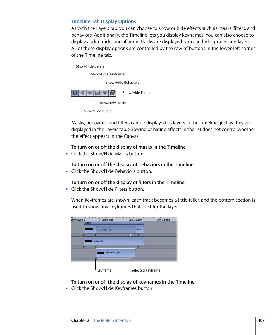 Timeline tab display options | Apple Motion 4 User Manual | Page 107 / 1498